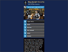 Tablet Screenshot of blueknightsecurity.ca